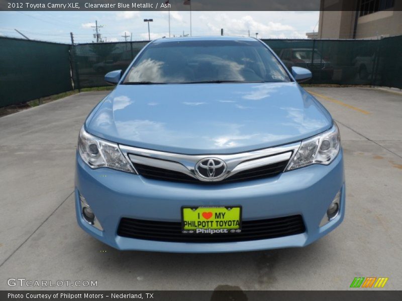 Clearwater Blue Metallic / Ash 2012 Toyota Camry XLE