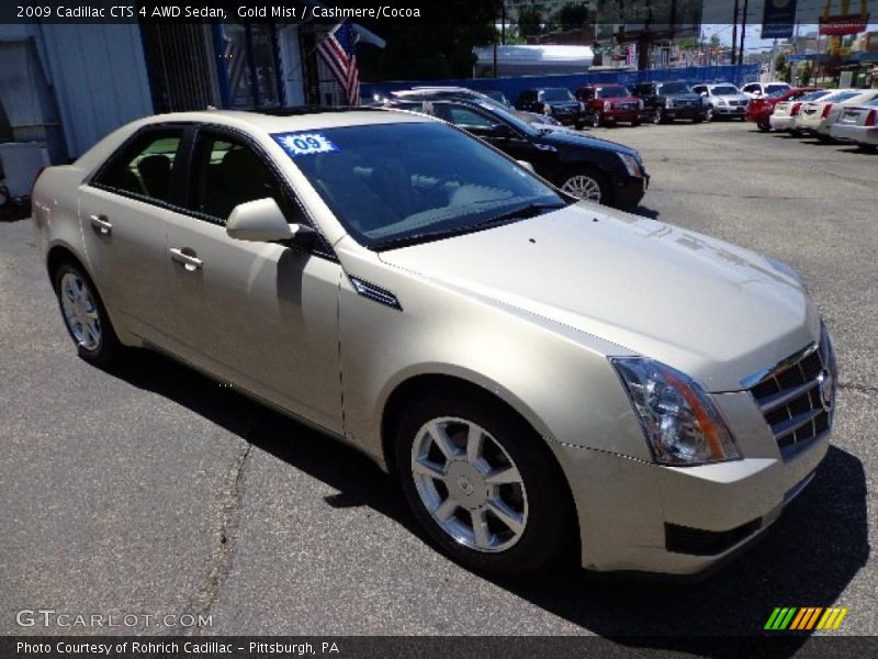 Gold Mist / Cashmere/Cocoa 2009 Cadillac CTS 4 AWD Sedan