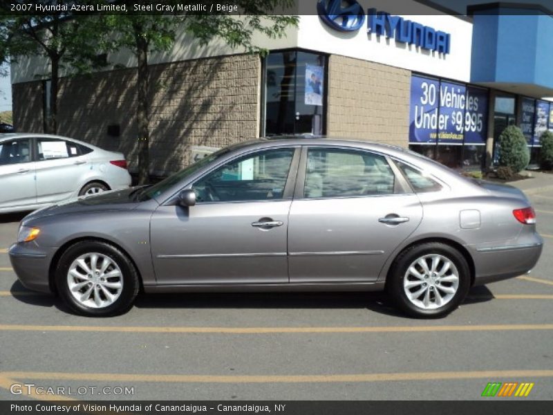 Steel Gray Metallic / Beige 2007 Hyundai Azera Limited