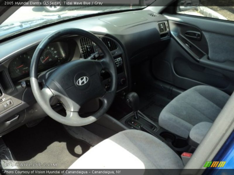 Gray Interior - 2005 Elantra GLS Sedan 