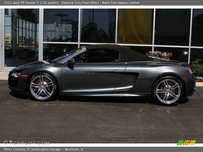  2011 R8 Spyder 5.2 FSI quattro Daytona Grey Pearl Effect