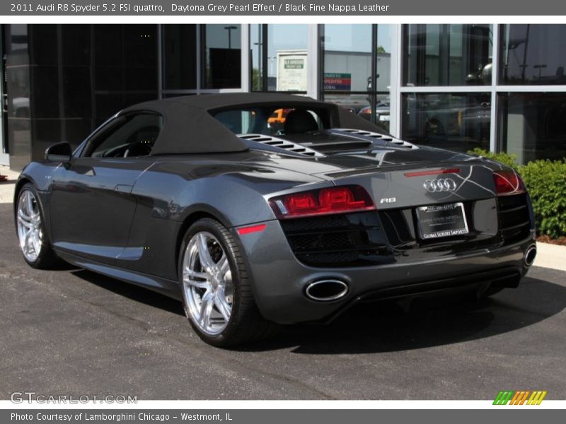 Daytona Grey Pearl Effect / Black Fine Nappa Leather 2011 Audi R8 Spyder 5.2 FSI quattro