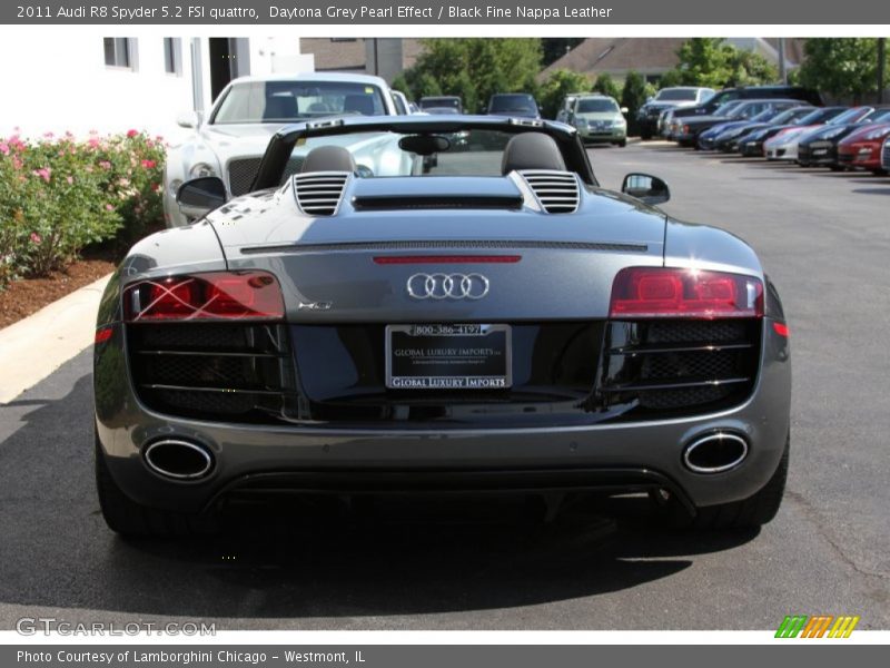 Daytona Grey Pearl Effect / Black Fine Nappa Leather 2011 Audi R8 Spyder 5.2 FSI quattro