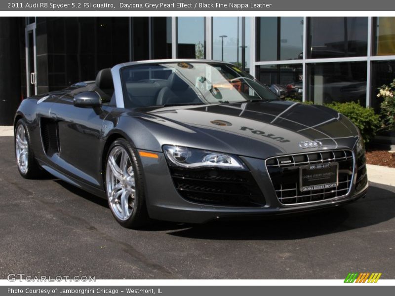Daytona Grey Pearl Effect / Black Fine Nappa Leather 2011 Audi R8 Spyder 5.2 FSI quattro