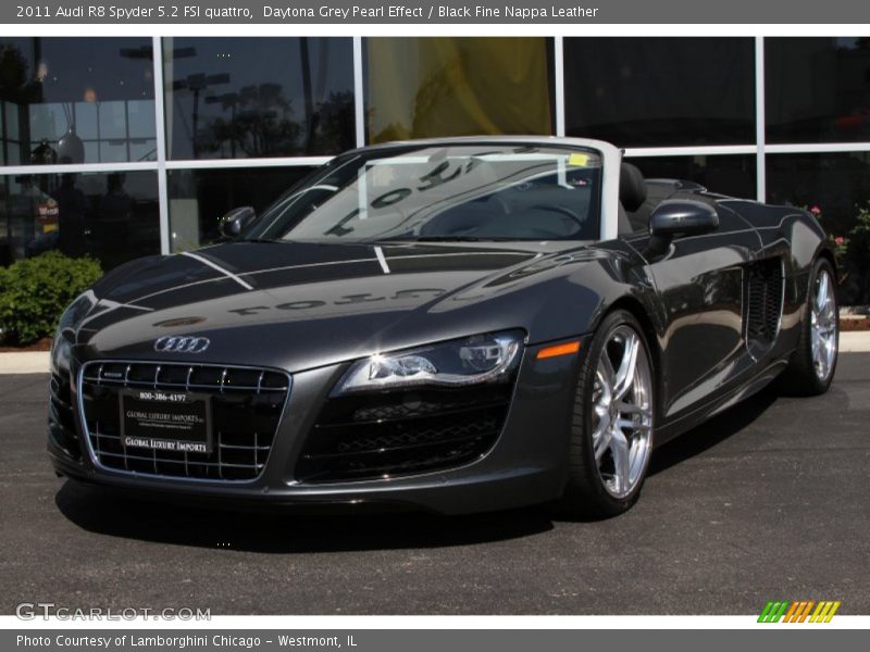 Daytona Grey Pearl Effect / Black Fine Nappa Leather 2011 Audi R8 Spyder 5.2 FSI quattro