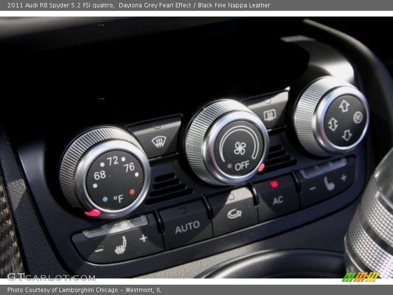 Controls of 2011 R8 Spyder 5.2 FSI quattro