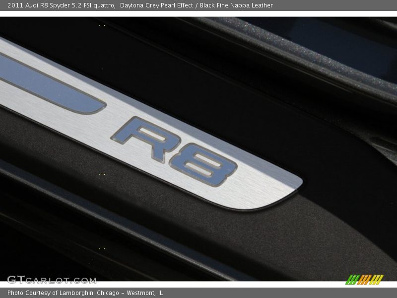 Daytona Grey Pearl Effect / Black Fine Nappa Leather 2011 Audi R8 Spyder 5.2 FSI quattro