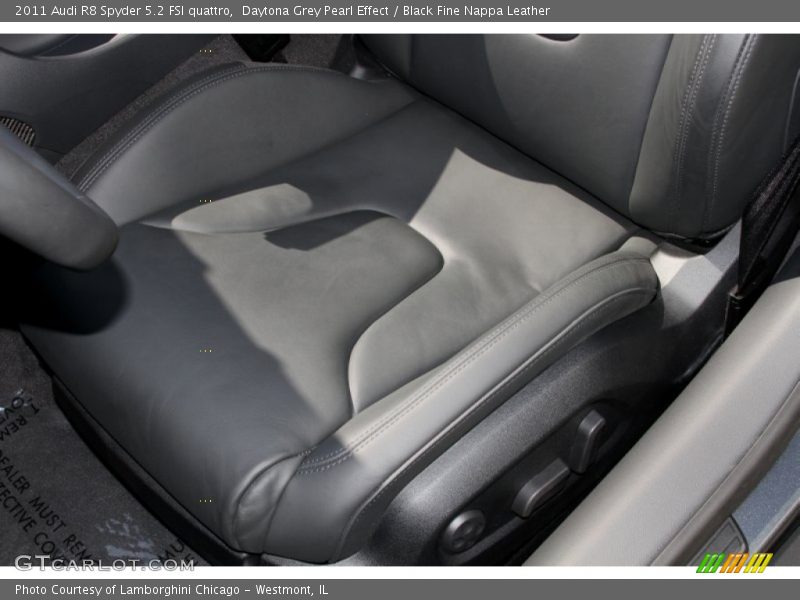 Daytona Grey Pearl Effect / Black Fine Nappa Leather 2011 Audi R8 Spyder 5.2 FSI quattro