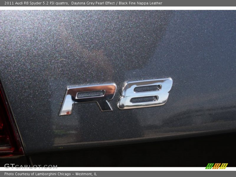 Daytona Grey Pearl Effect / Black Fine Nappa Leather 2011 Audi R8 Spyder 5.2 FSI quattro