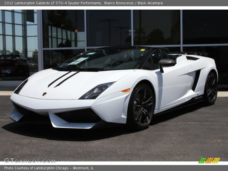 Bianco Monocerus / Black Alcantara 2012 Lamborghini Gallardo LP 570-4 Spyder Performante