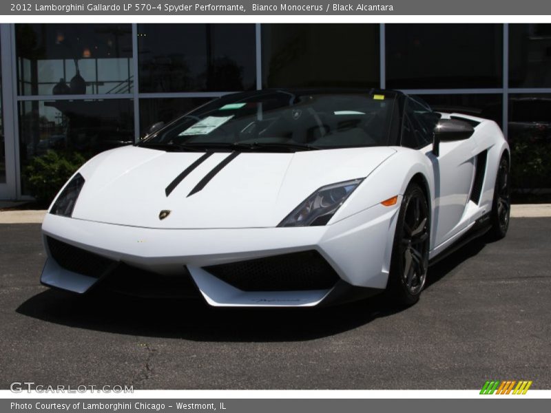 Bianco Monocerus / Black Alcantara 2012 Lamborghini Gallardo LP 570-4 Spyder Performante