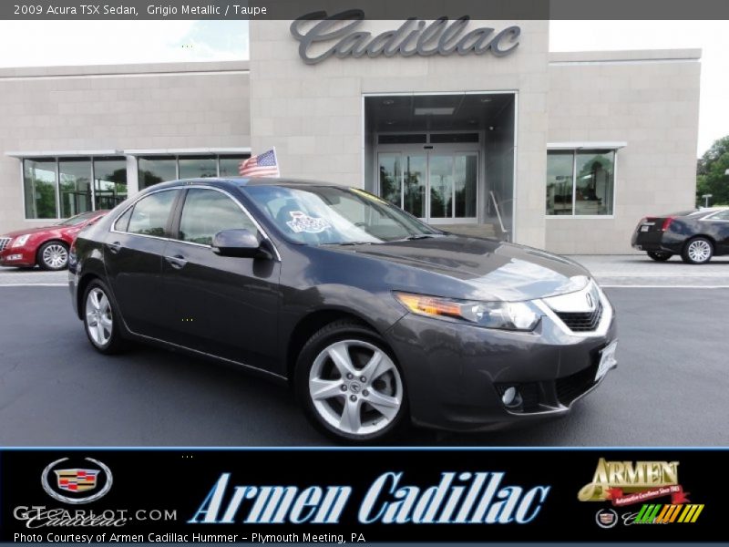 Grigio Metallic / Taupe 2009 Acura TSX Sedan