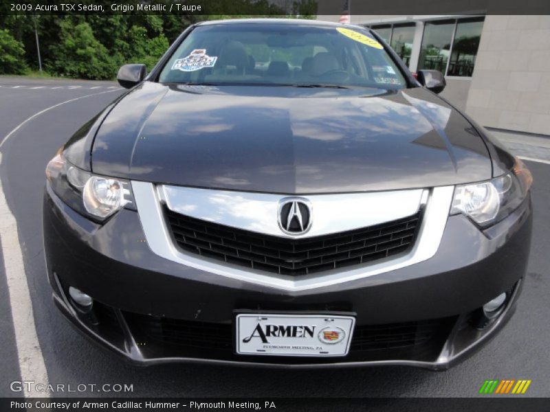 Grigio Metallic / Taupe 2009 Acura TSX Sedan