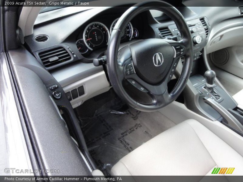 Grigio Metallic / Taupe 2009 Acura TSX Sedan