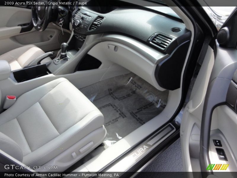 Grigio Metallic / Taupe 2009 Acura TSX Sedan