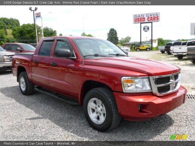 Inferno Red Crystal Pearl / Dark Slate Gray/Medium Slate Gray 2008 Dodge Dakota SLT Crew Cab 4x4