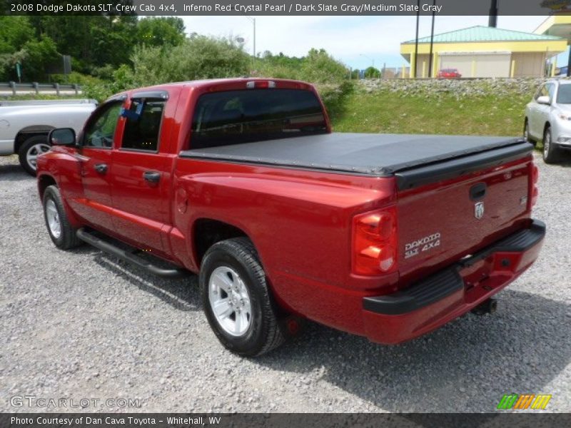 Inferno Red Crystal Pearl / Dark Slate Gray/Medium Slate Gray 2008 Dodge Dakota SLT Crew Cab 4x4