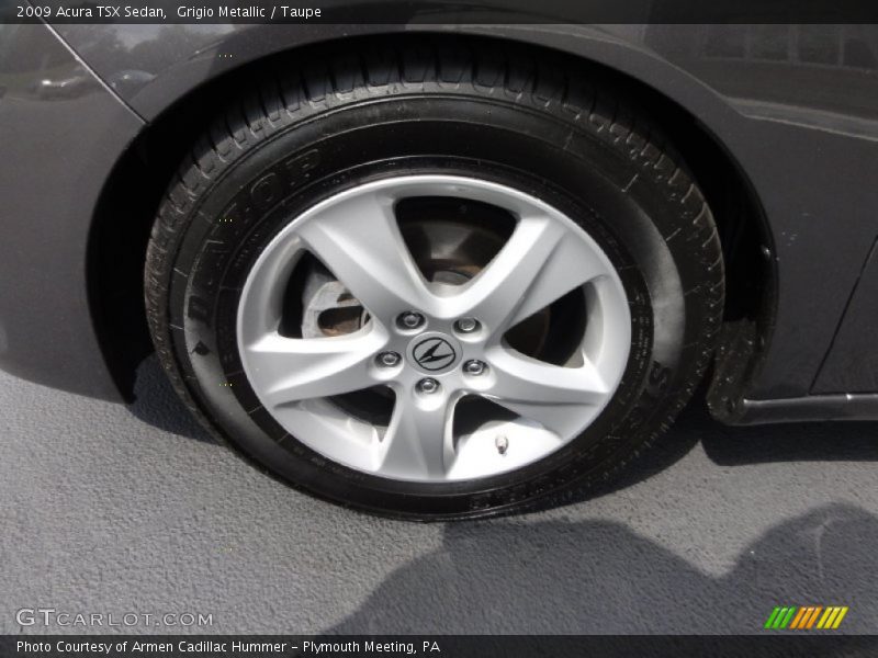 Grigio Metallic / Taupe 2009 Acura TSX Sedan