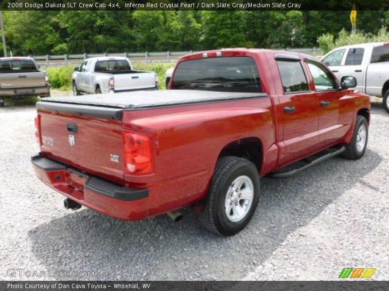 Inferno Red Crystal Pearl / Dark Slate Gray/Medium Slate Gray 2008 Dodge Dakota SLT Crew Cab 4x4