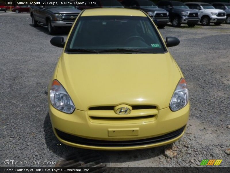 Mellow Yellow / Black 2008 Hyundai Accent GS Coupe