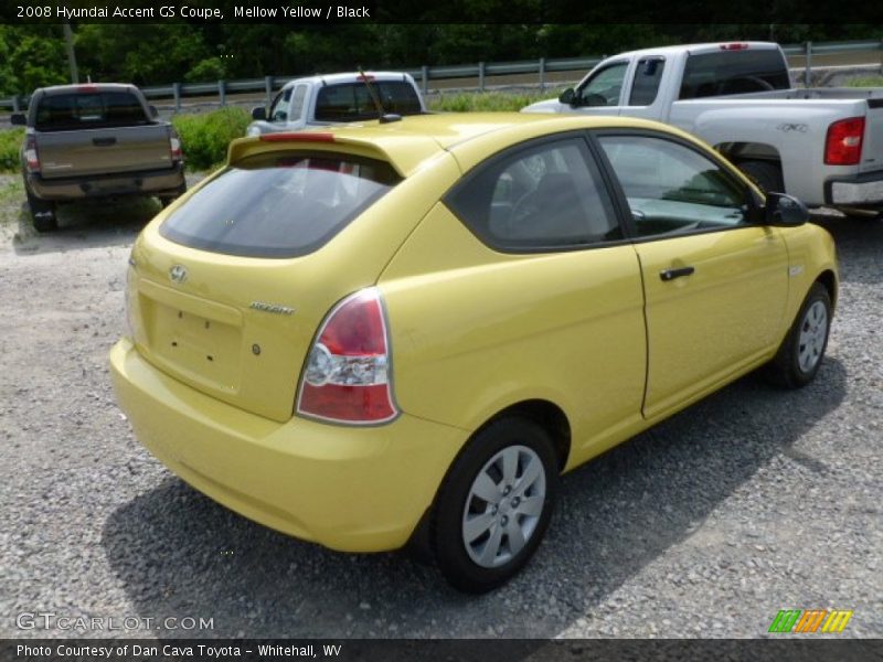 Mellow Yellow / Black 2008 Hyundai Accent GS Coupe