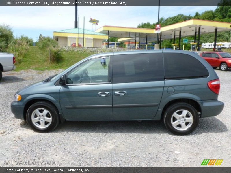 Magnesium Green Pearl / Medium Slate Gray 2007 Dodge Caravan SXT