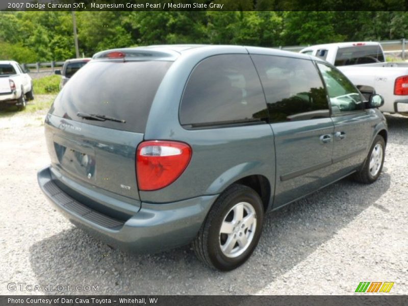 Magnesium Green Pearl / Medium Slate Gray 2007 Dodge Caravan SXT