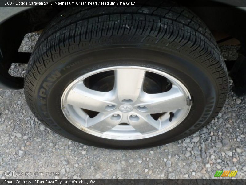 Magnesium Green Pearl / Medium Slate Gray 2007 Dodge Caravan SXT