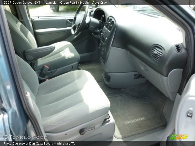 Magnesium Green Pearl / Medium Slate Gray 2007 Dodge Caravan SXT