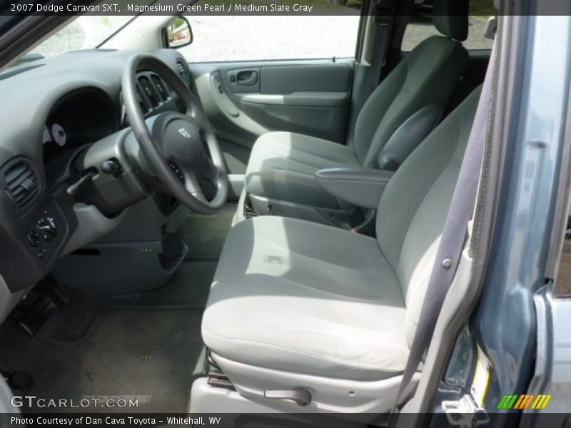 Magnesium Green Pearl / Medium Slate Gray 2007 Dodge Caravan SXT