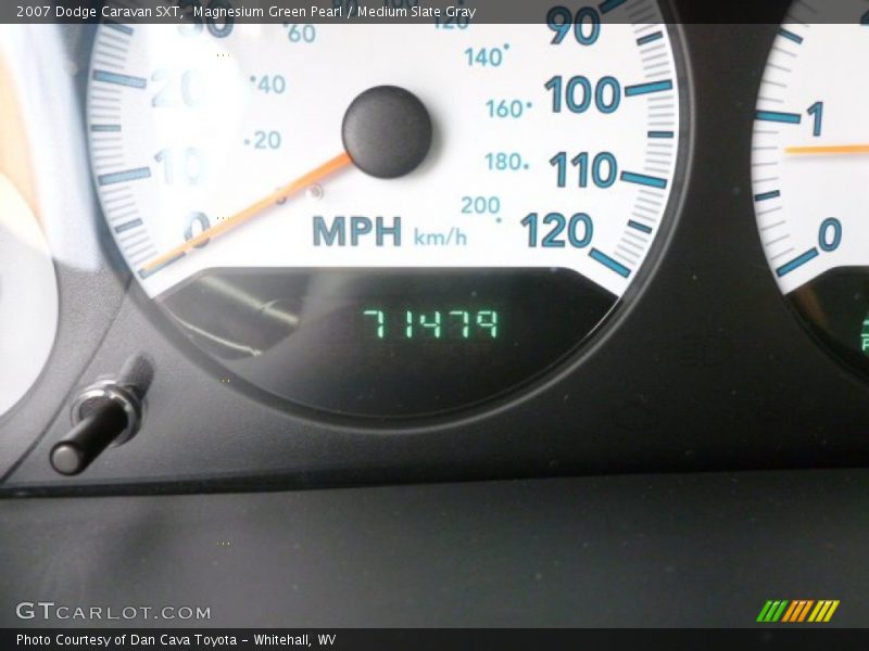 Magnesium Green Pearl / Medium Slate Gray 2007 Dodge Caravan SXT
