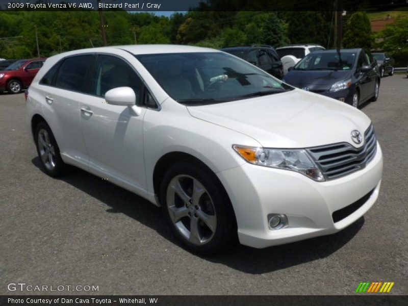 Blizzard Pearl / Gray 2009 Toyota Venza V6 AWD