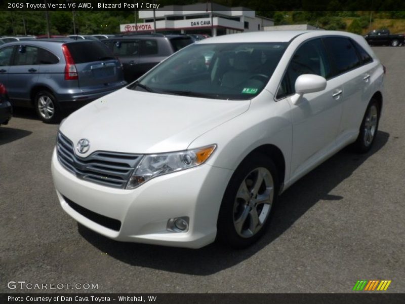 Blizzard Pearl / Gray 2009 Toyota Venza V6 AWD