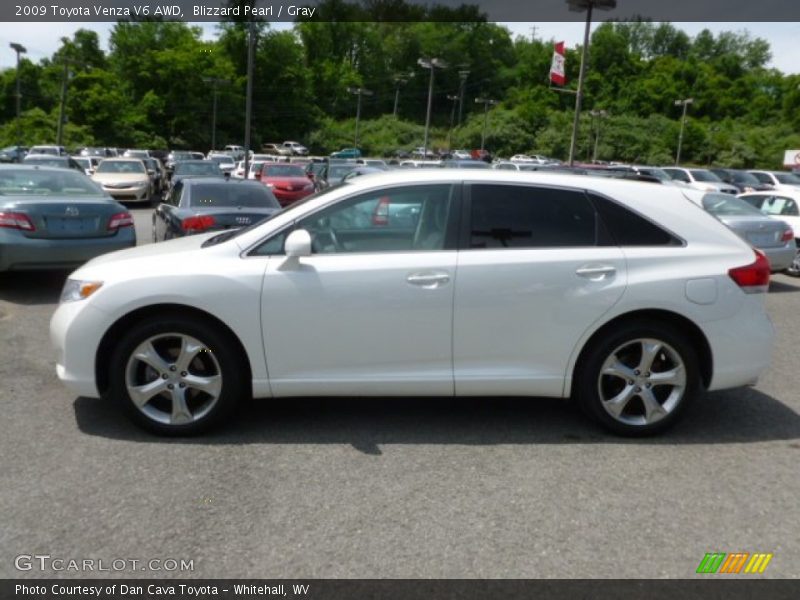 Blizzard Pearl / Gray 2009 Toyota Venza V6 AWD