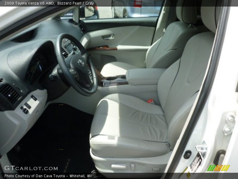 Blizzard Pearl / Gray 2009 Toyota Venza V6 AWD