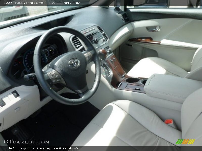 Blizzard Pearl / Gray 2009 Toyota Venza V6 AWD