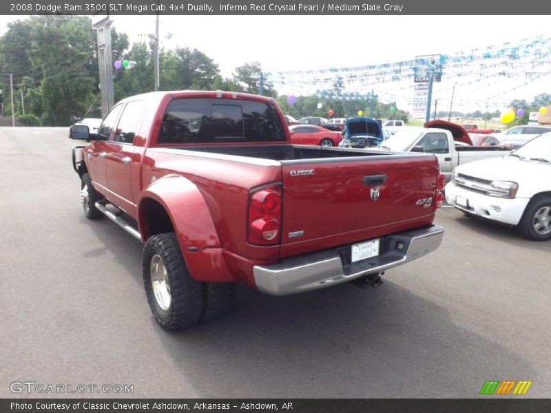 Inferno Red Crystal Pearl / Medium Slate Gray 2008 Dodge Ram 3500 SLT Mega Cab 4x4 Dually