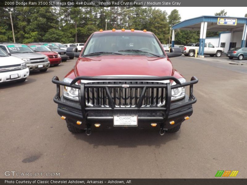 Inferno Red Crystal Pearl / Medium Slate Gray 2008 Dodge Ram 3500 SLT Mega Cab 4x4 Dually