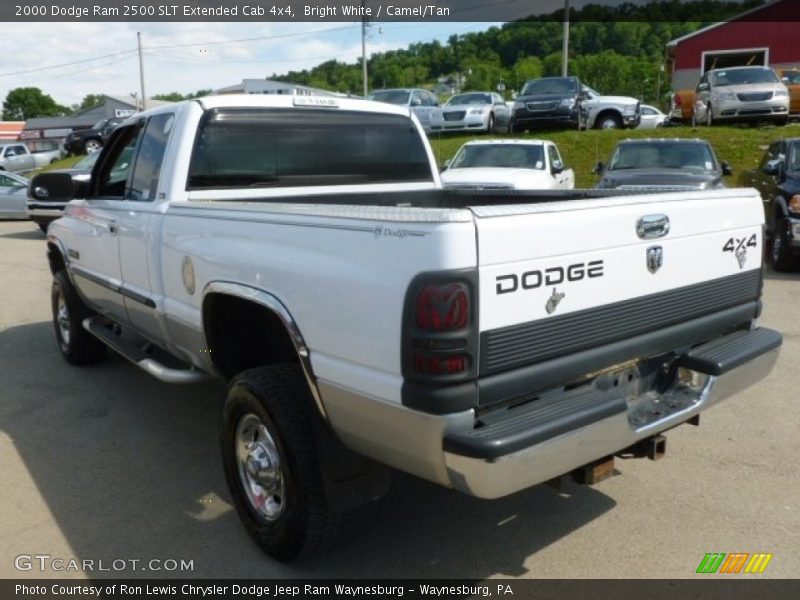 Bright White / Camel/Tan 2000 Dodge Ram 2500 SLT Extended Cab 4x4