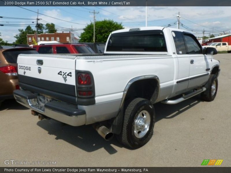 Bright White / Camel/Tan 2000 Dodge Ram 2500 SLT Extended Cab 4x4