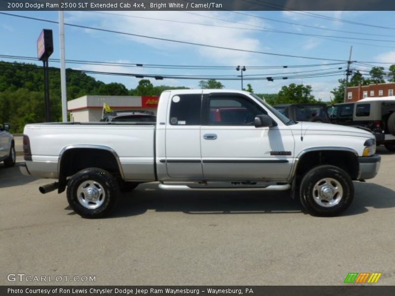 Bright White / Camel/Tan 2000 Dodge Ram 2500 SLT Extended Cab 4x4