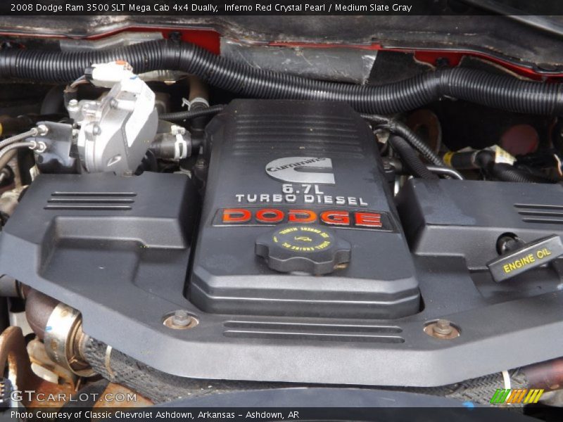  2008 Ram 3500 SLT Mega Cab 4x4 Dually Engine - 6.7 Liter Cummins OHV 24-Valve BLUETEC Turbo-Diesel Inline 6-Cylinder
