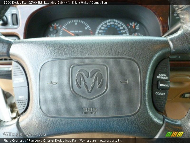 Bright White / Camel/Tan 2000 Dodge Ram 2500 SLT Extended Cab 4x4