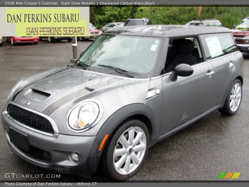 Dark Silver Metallic / Checkered Carbon Black/Black 2008 Mini Cooper S Clubman