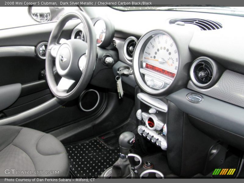 Dark Silver Metallic / Checkered Carbon Black/Black 2008 Mini Cooper S Clubman