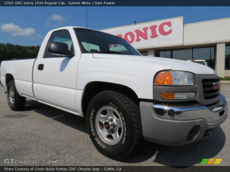 Summit White / Dark Pewter 2003 GMC Sierra 1500 Regular Cab