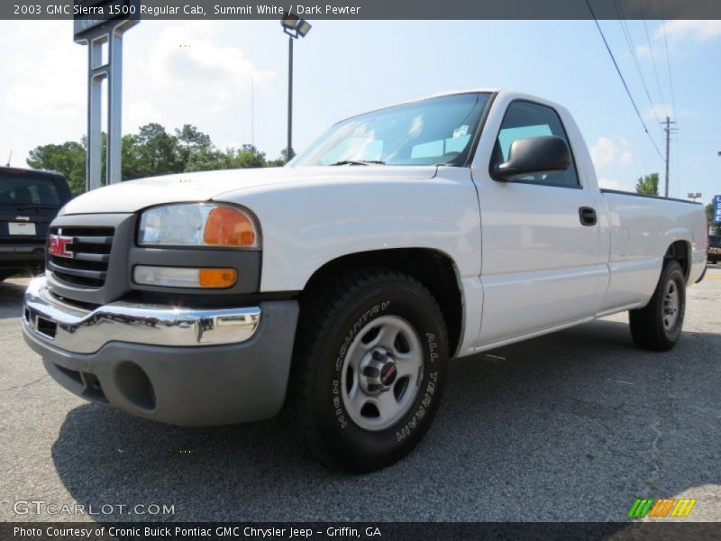 Summit White / Dark Pewter 2003 GMC Sierra 1500 Regular Cab