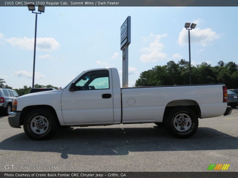 Summit White / Dark Pewter 2003 GMC Sierra 1500 Regular Cab