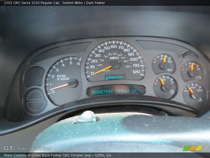  2003 Sierra 1500 Regular Cab Regular Cab Gauges