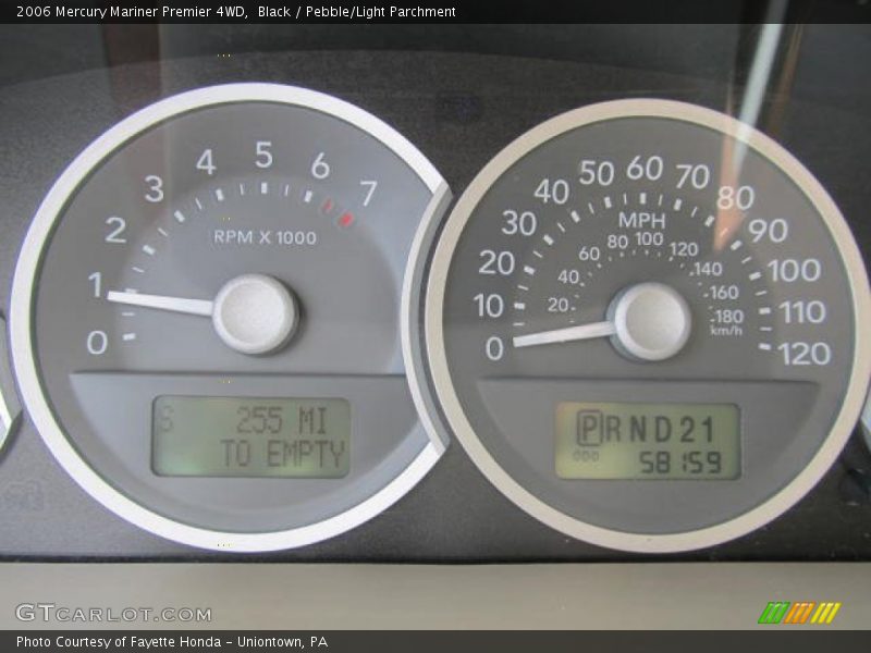  2006 Mariner Premier 4WD Premier 4WD Gauges